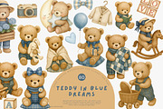 teddy bears and nursery clipart, a Decorative Illustration by Pink Studio Art (Thumbnail 1 of 10)