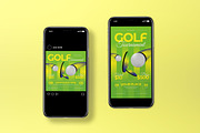 Green Y2K Golf Tournament Flyer Set, a Flyer Template by graphicook (Thumbnail 3 of 3)