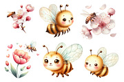 Spring Bees Clipart, an Illustration by Designworld (Thumbnail 3 of 5)