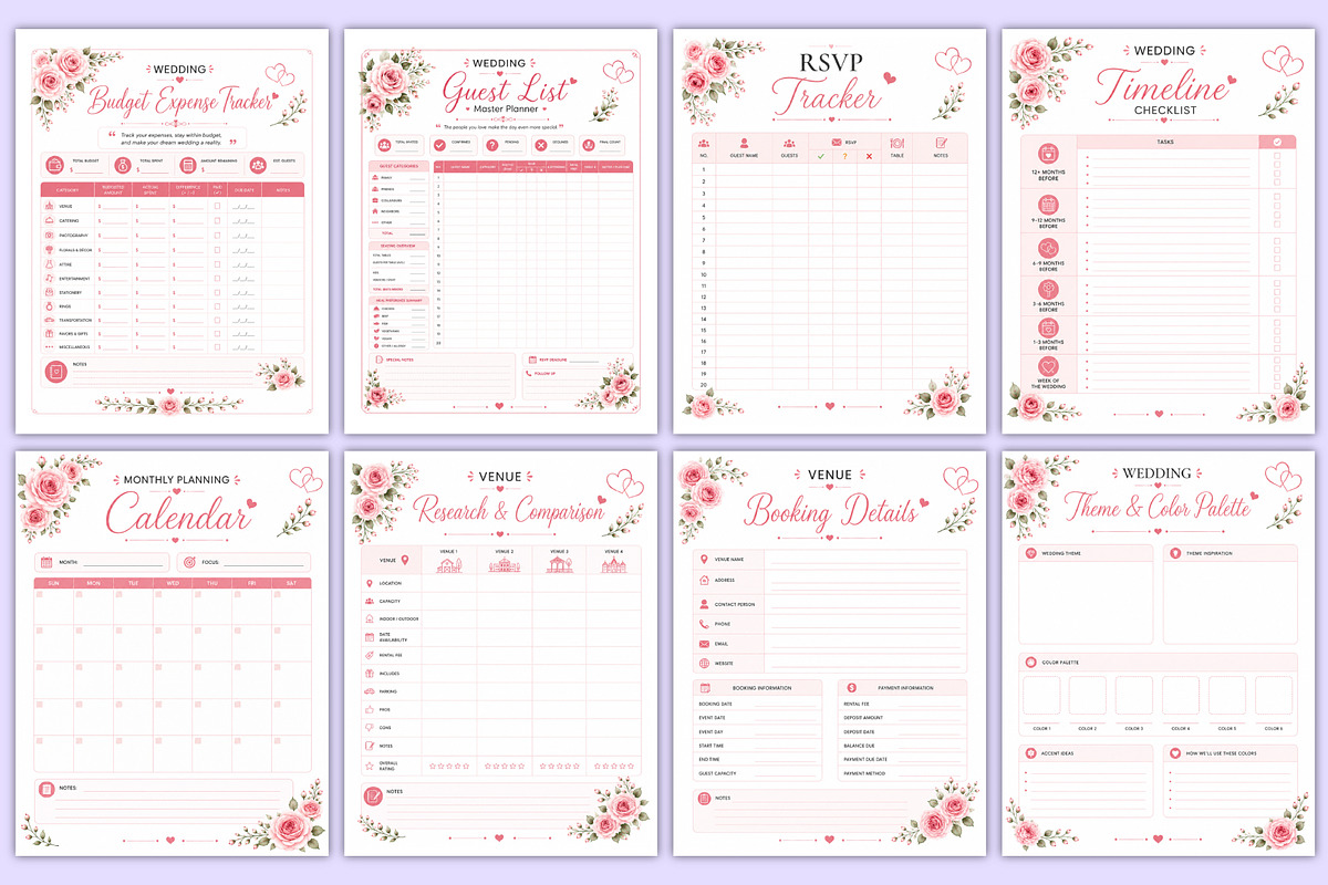 2027 Wedding Planner | Couple, a Stationery Template by Mustafiz (Photo 3 of 5)
