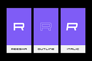Reesha - Futuristic Font Family, a Handwritten Font by alpercakici (Thumbnail 10 of 14)