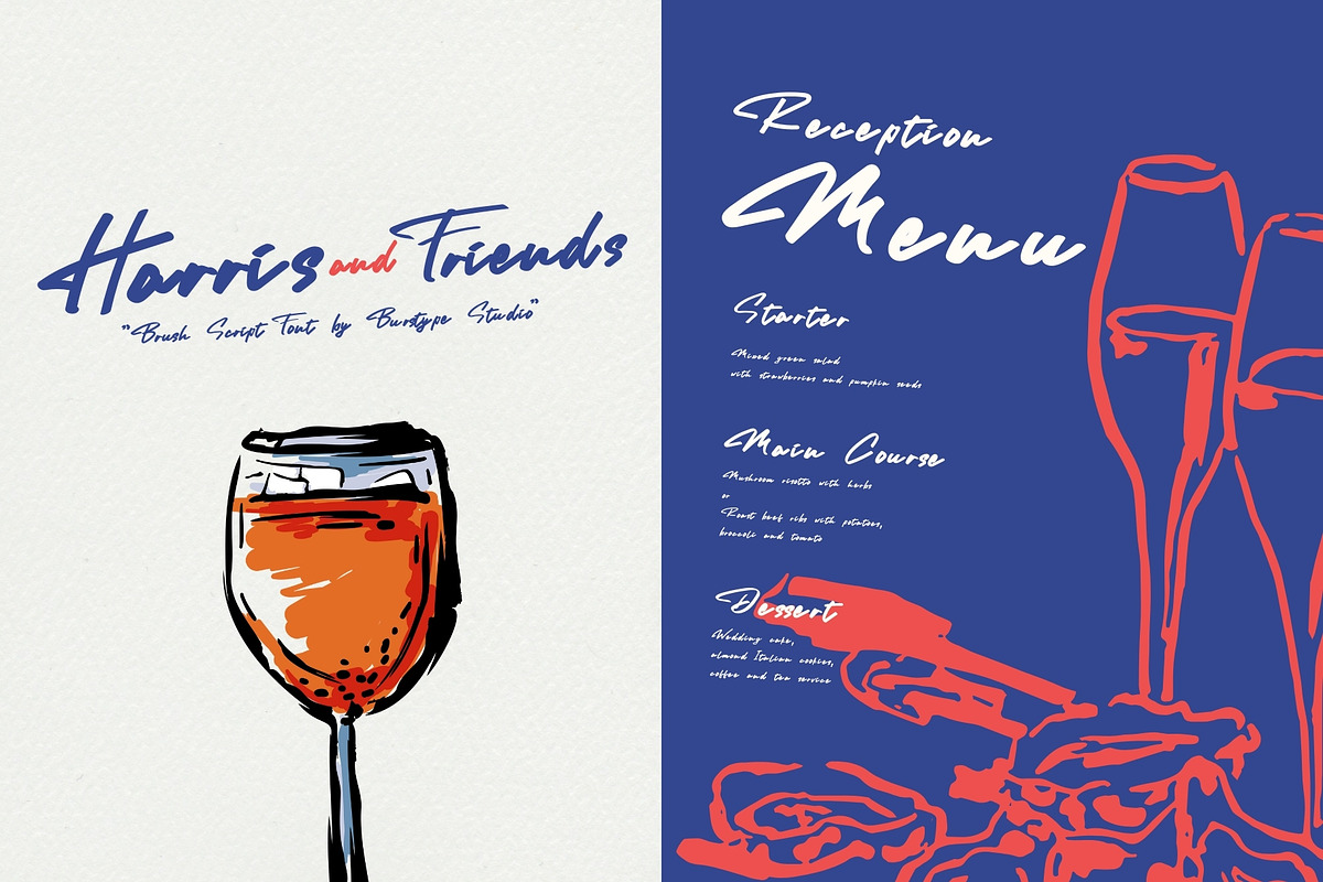 Harris : Brush Script Font, a Handwritten Font by BURSTYPE (Photo 4 of 7)
