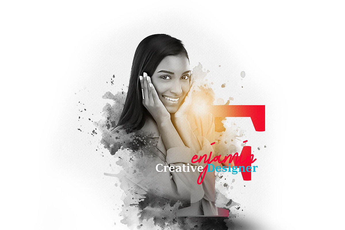 Creative Letter Portrait Template, an Action Add-On by MRI STUDIO (Photo 13 of 42)