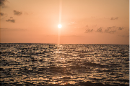 Colorful ocean beach sunrise with, a Nature Photo by Rodica Ciorba