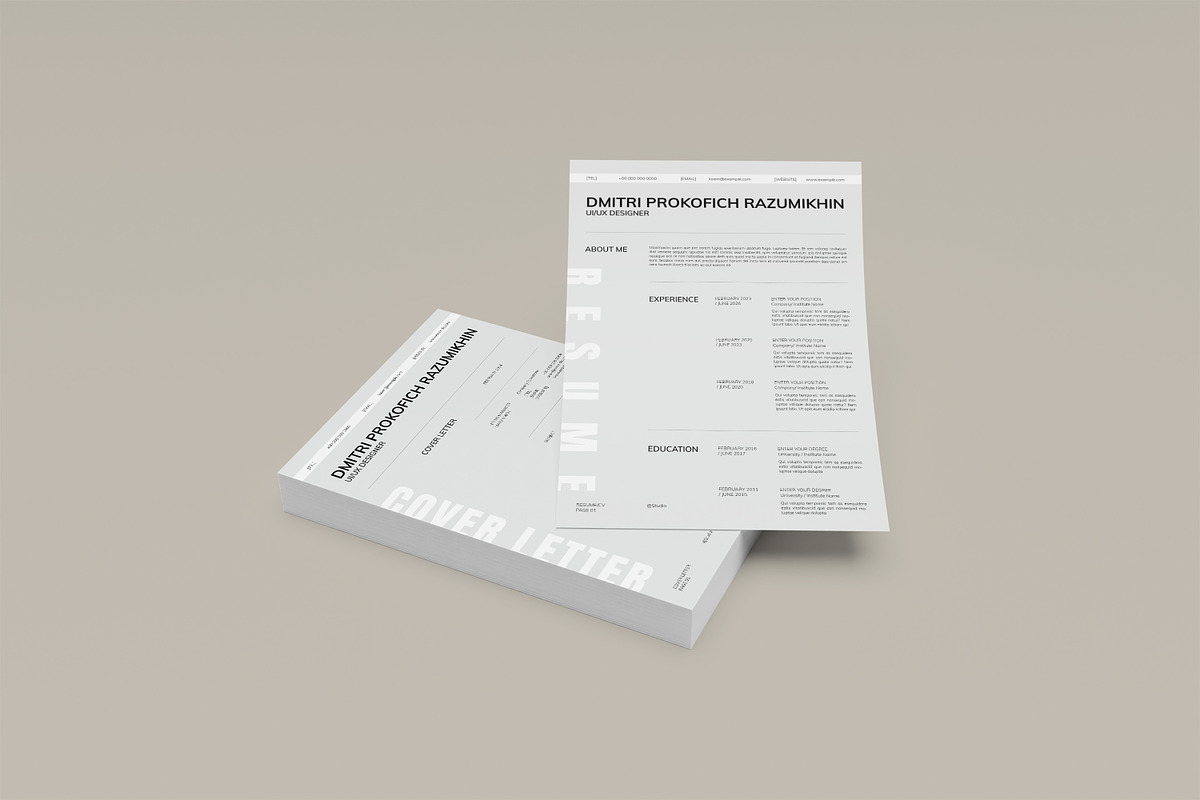 Resume / CV Template, a Resume Template by Studio Temply (Photo 5 of 6)