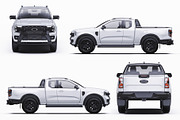 Super Cab 4x4 Pickup Wrap Mockup Set, a Product Mockup by Halal Graphic Studio (Thumbnail 13 of 15)