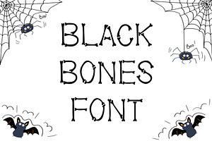 Black Bones Halloween Font