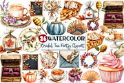 Autumn Bridal Tea Party Clipart, an Illustration by Rose Art (Thumbnail 1 of 7)
