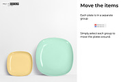 Square Plates Mockup, a Household Mockup by Pret-a-Mockup (Thumbnail 3 of 9)