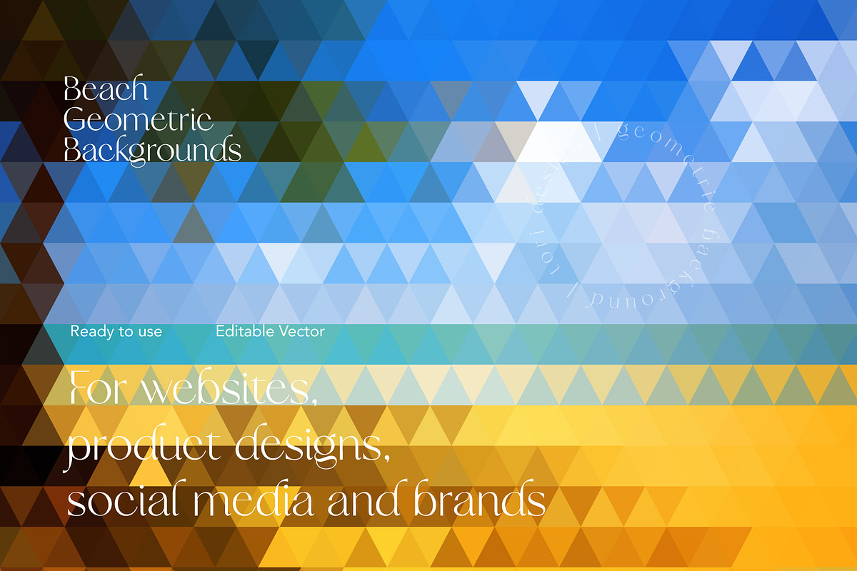 Beach background geometric set preview 5