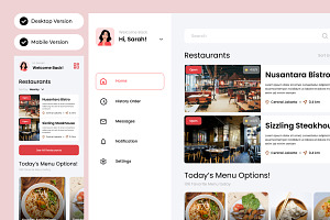 Flavors - Food Menu Dashboard V1