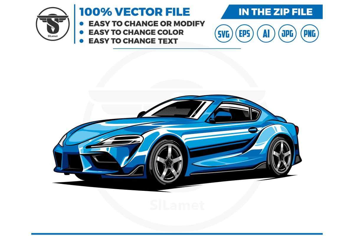 sport car illustration vector, a Transportation Illustration by slLametDesigns (Photo 3 of 5)