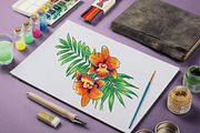 Rose, Hibiscus, Lotus: floral Bundle, a Texture Illustration by Daria Volyanskaya (Thumbnail 6 of 8)