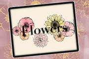5 Flower Stamps - Procreate Brushes, a Brush Add-On by Kseniya Kaftaylova (Thumbnail 4 of 6)