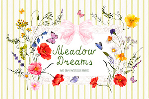 Meadow Dreams. Watercolor art