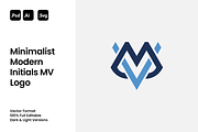 Minimalist Modern Initials MV Logo, a Branding & Logo Template by Luxury Logos (Thumbnail 1 of 4)