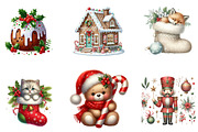 cute christmas clipart, a Seasonal Illustration by CreationArt (Thumbnail 2 of 5)