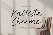 Kallista Chrome Font, a Script Font by Timurtype (Thumbnail 1 of 7)