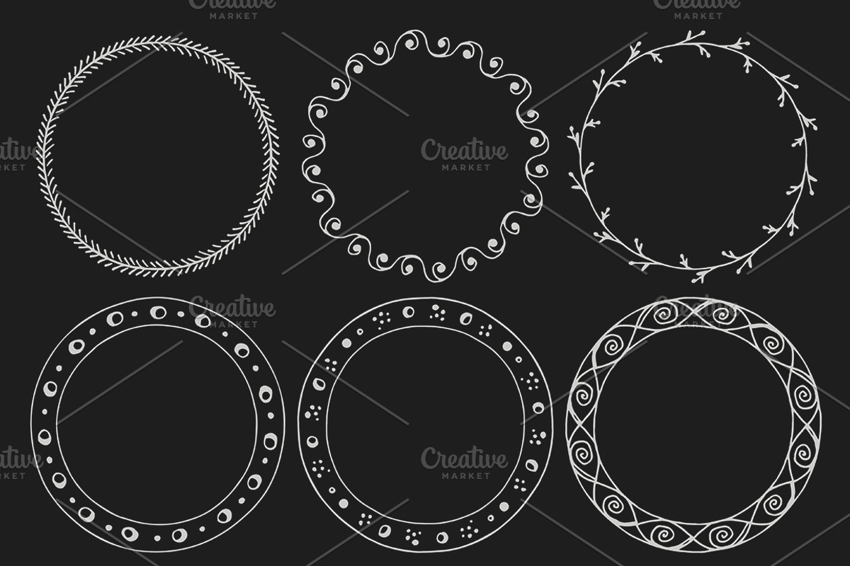 90 Decorative Round Frames, a Decorative Illustration by DESIGN BY nube