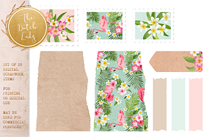 Scrapbook Clipart Tropical Flowers