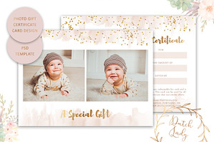 PSD Photo Gift Card Template 49