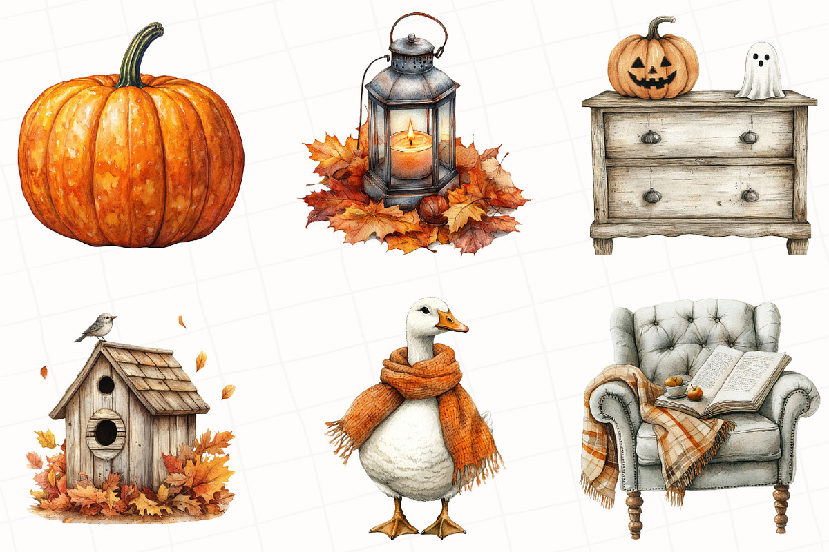 Autumn Planar Clipart, an Illustration by OK Design (Photo 2 of 5)