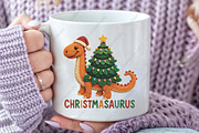 Christmas Dinosaur Crochet Tree PNG, an Illustration by CraftArtStudio (Thumbnail 3 of 4)