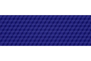 Blue Geometric Pattern With 3d Cube, an Illustration by Holo Art
