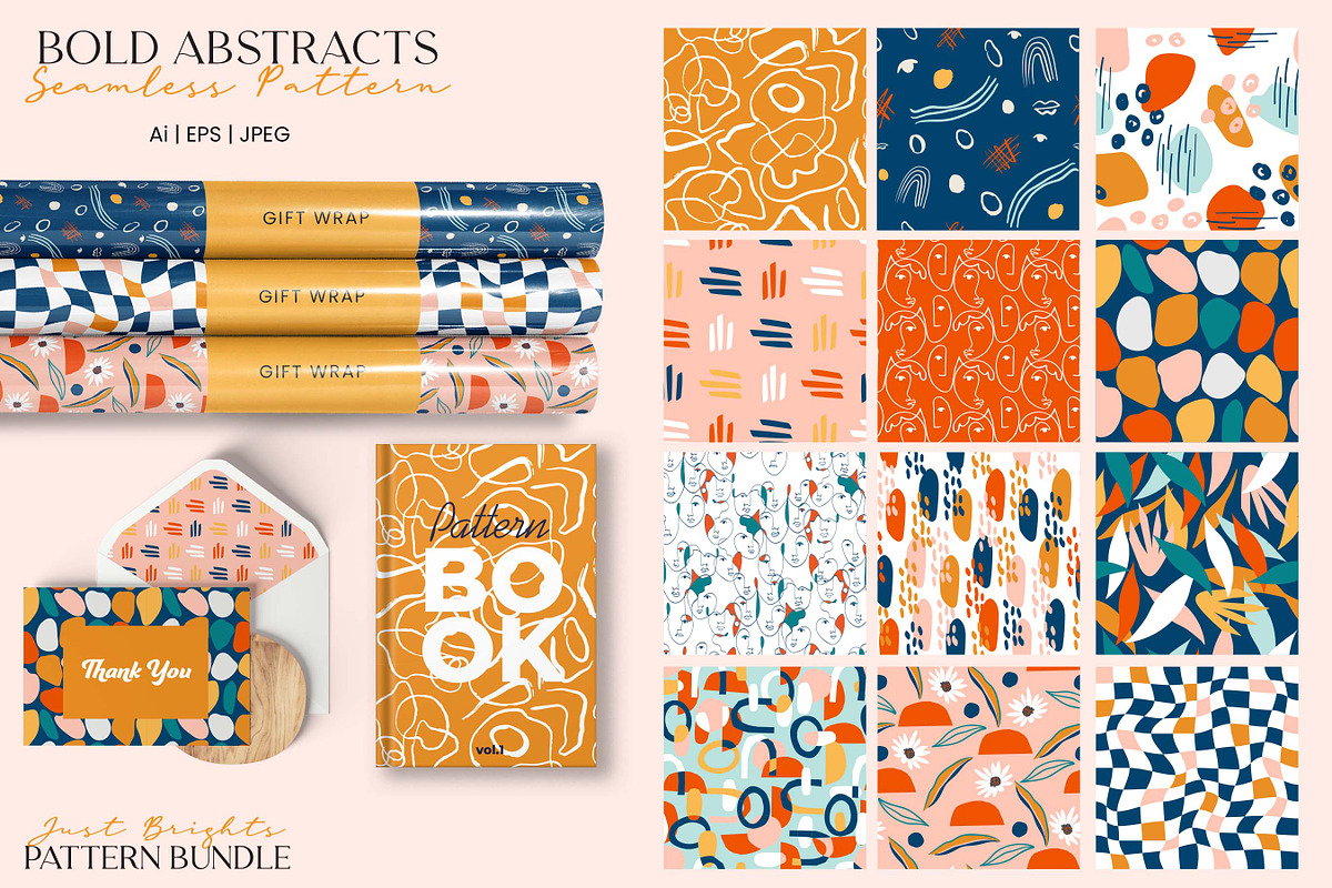 Just Brights Seamless Pattern Bundle, a Pattern Graphic by Essentially Nomadic (Photo 6 of 14)