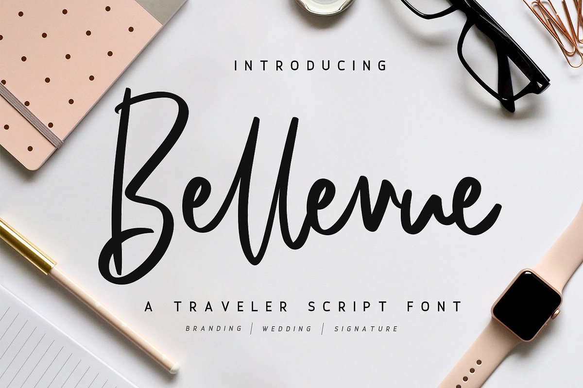 Bellevue // A Traveler Script Font preview 7