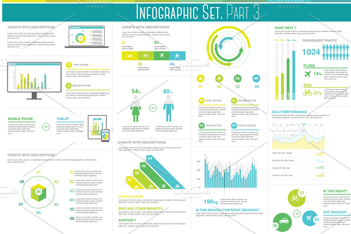 Infographic set. Part 3, a Templates & Theme by Olga Stanis (Photo 1 of 5)