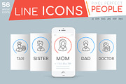 People - Line Icons Collection, an Outline Icon by Boyko Pictures (Thumbnail 1 of 8)