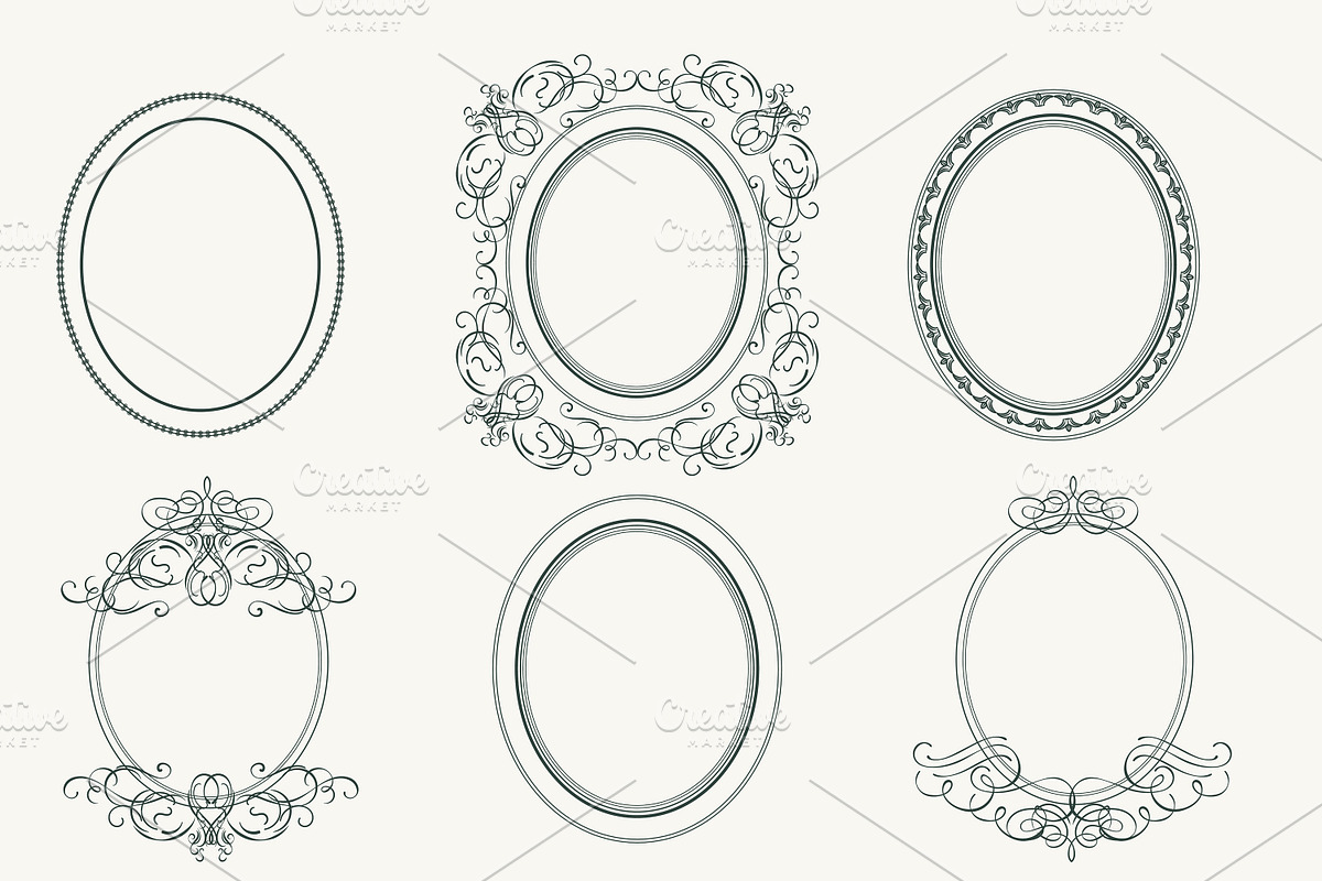Calligraphic set of vintage flourish, an Object Illustration by FleurArt (Photo 4 of 12)