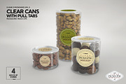 Clear Cans with Pull Tabs Mockup, a Packaging Mockup by INCDesign (Thumbnail 3 of 15)