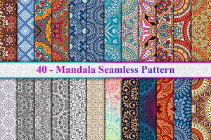 Mandala Seamless Pattern Bundle