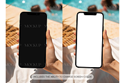 Summer Handheld Phone Mockup, a Product Mockup by MockupWizard (Thumbnail 2 of 4)