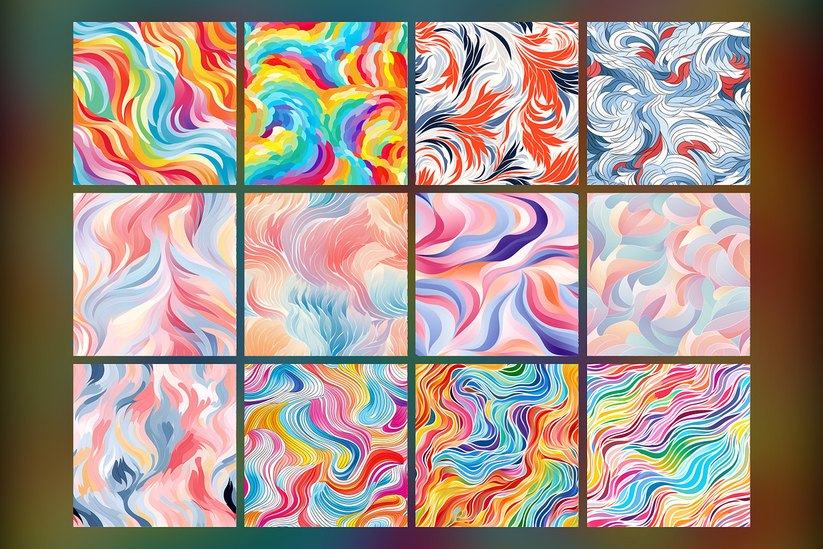 Abstract Wavy Lines Pattern, a Pattern Graphic by Forhadx5 (Photo 5 of 6)