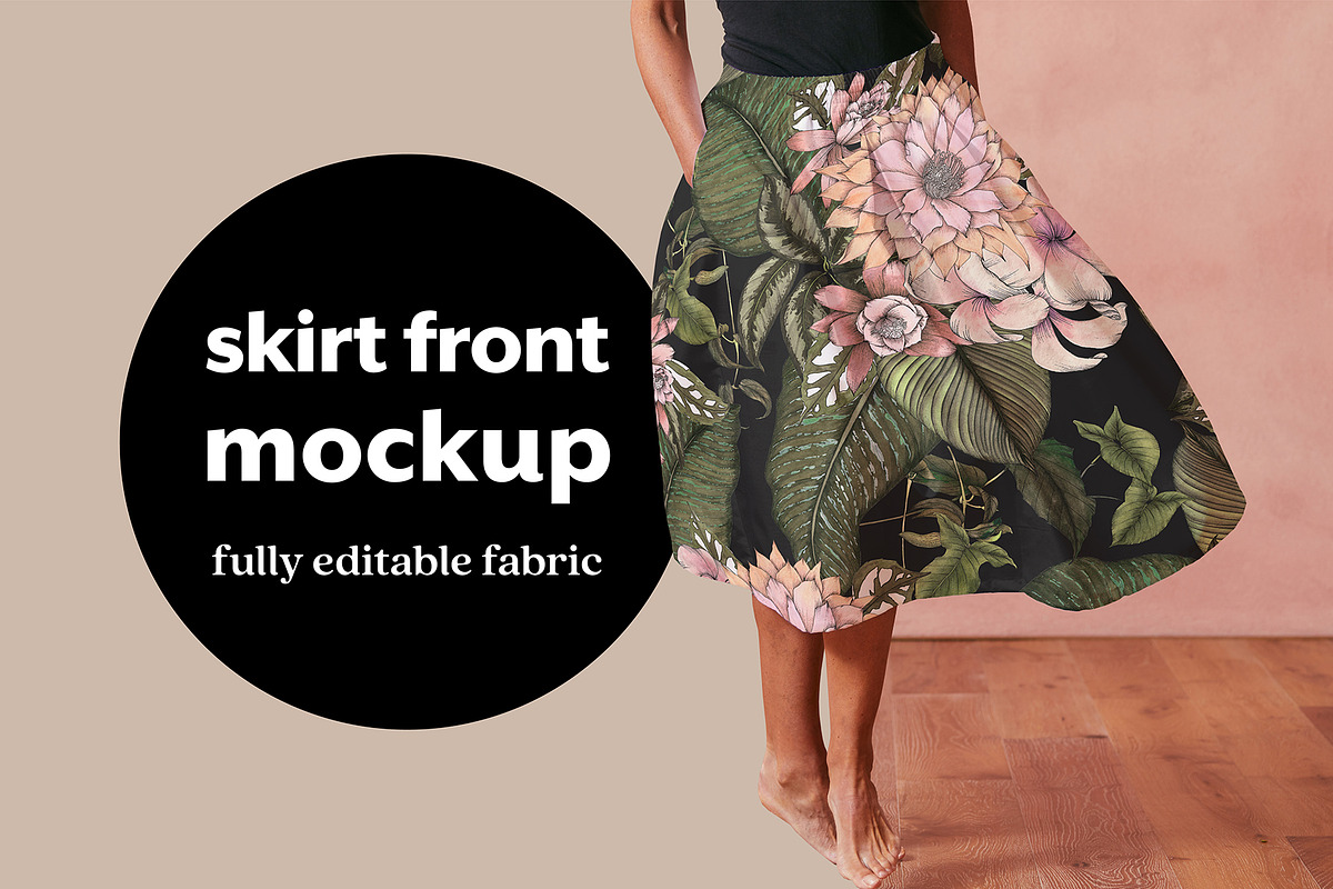 Skirt Front Mockup, a Bottom Mockup by Palette & Pattern