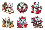 Christmas Westie Png Graphics, an Illustration by SinaCreation (Thumbnail 2 of 5)