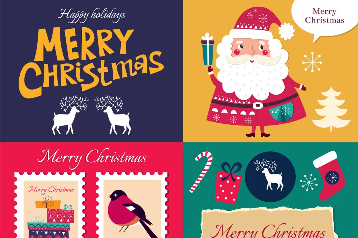 Christmas badges and cards, a Decorative Illustration by MoleskoStudio (Photo 2 of 4)