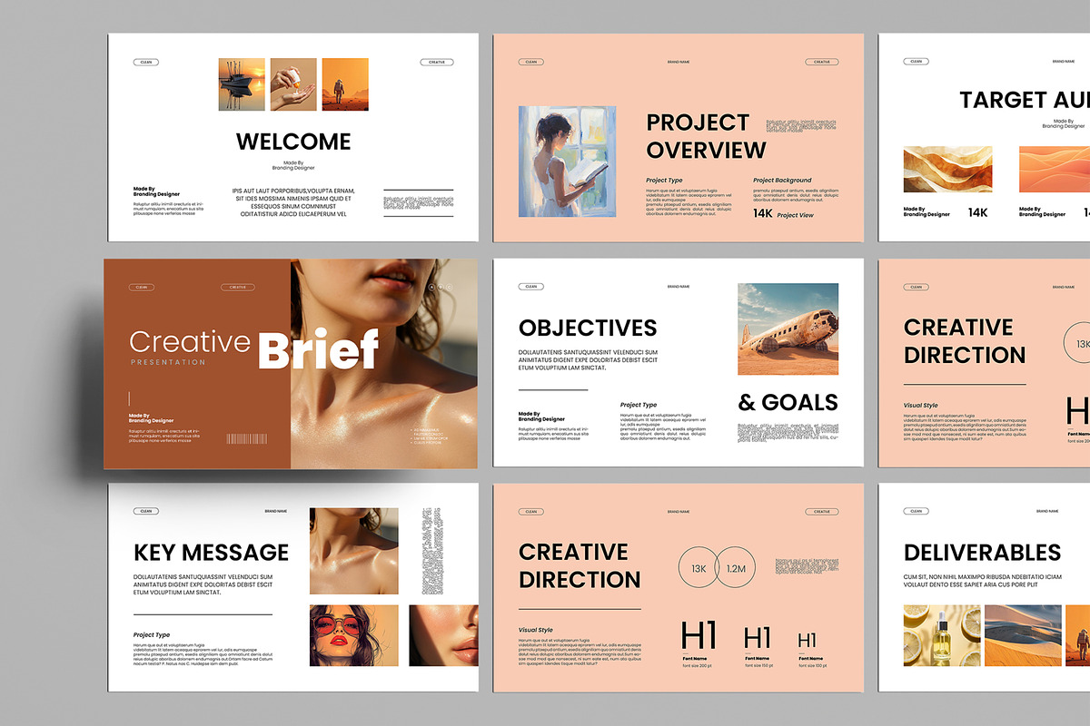 Minimal Creative Brief Presentation, a Presentation Template by MightyDesign (Photo 1 of 8)