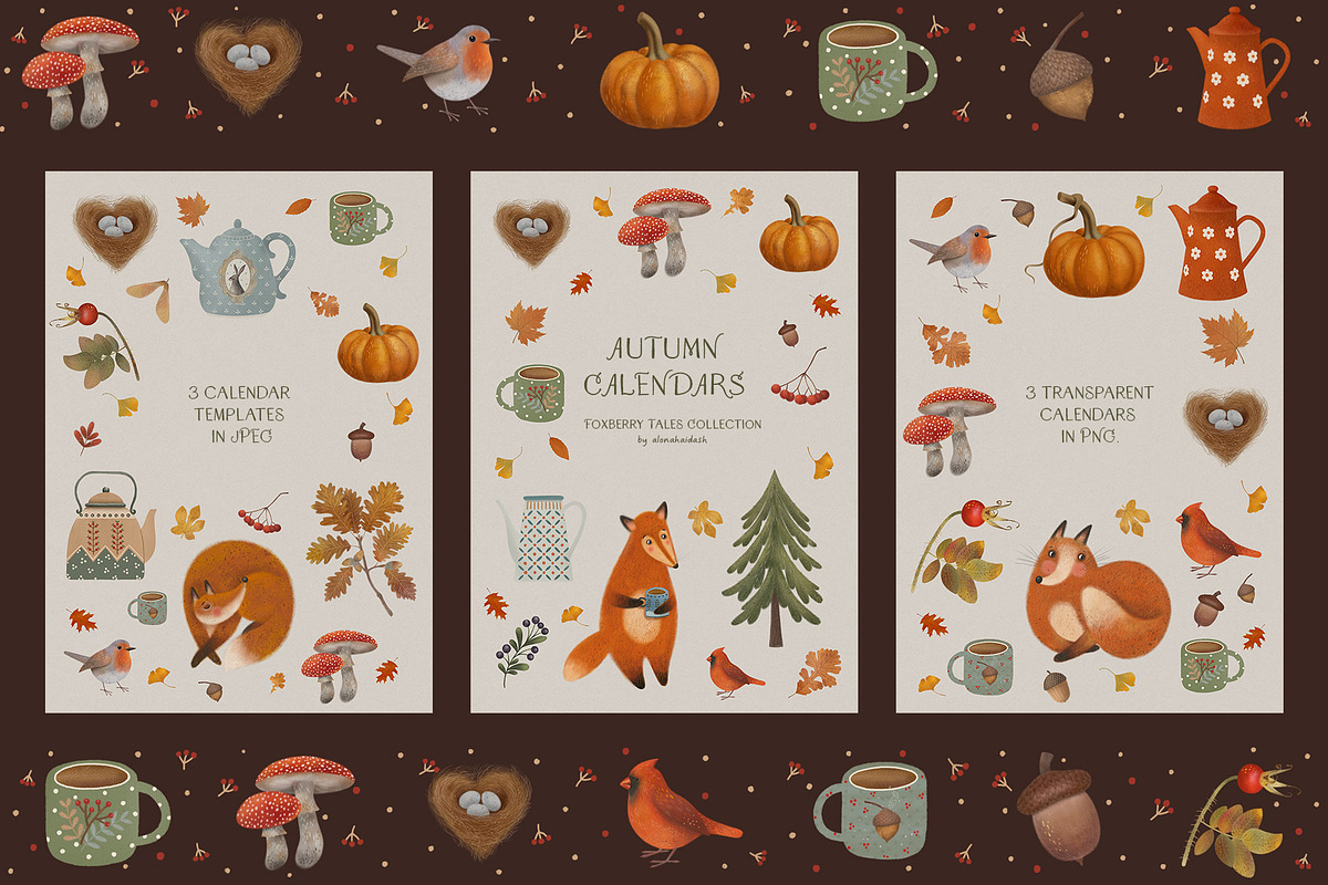 Foxberry Tales – Autumn Clipart Set, an Object Graphic by alonahaidash (Photo 7 of 13)