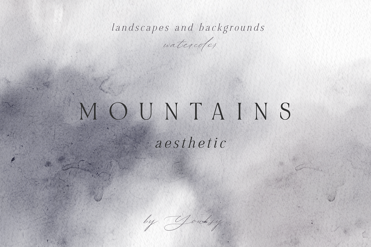 MOUNTAINS aesthetic *watercolor*, a Background Graphic by Youksy (Photo 8 of 16)