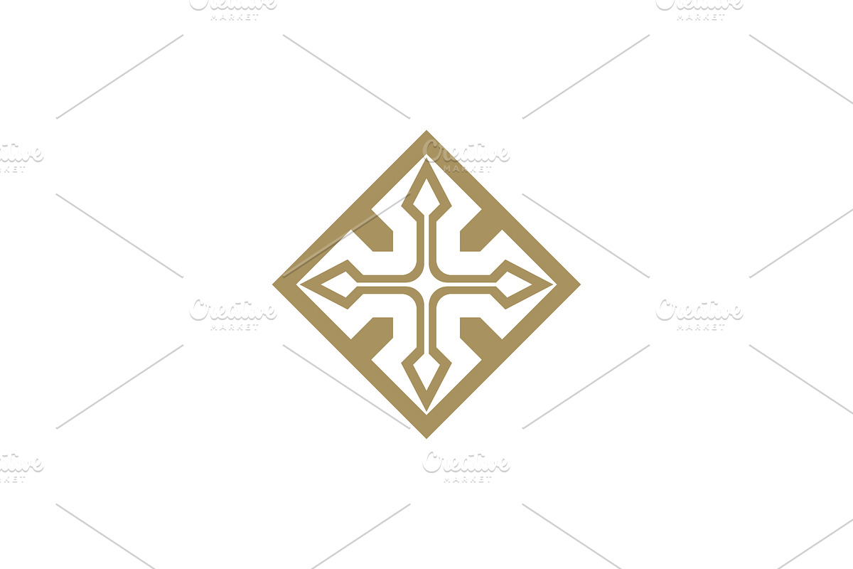elegant cross spear star logo, a Branding & Logo Template by Rasagama Studio