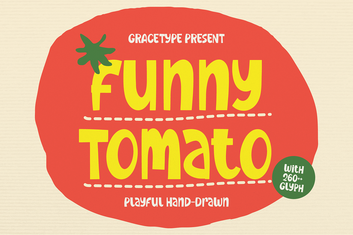 Funny Tomato | Playful Hand Drawn, a Handwritten Font by gracetype_studio (Photo 1 of 12)