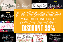 Brush Font Bundles Collections
