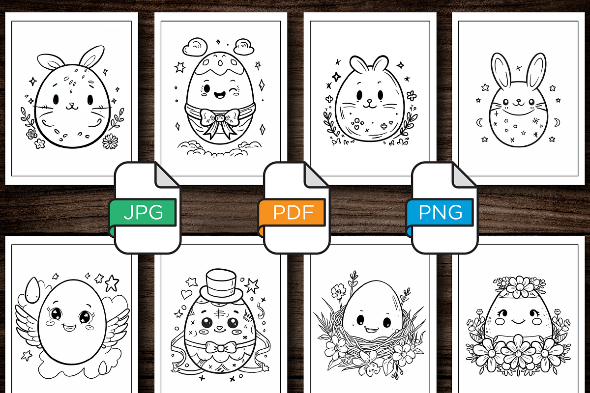 Easter Egg Coloring Book For Adults, a Seasonal Illustration by Design Station (Photo 2 of 5)