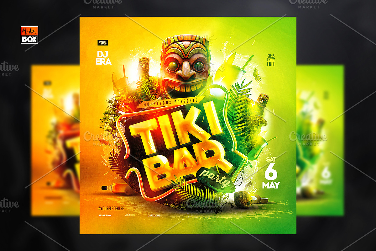 Tiki Bar Flyer, a Flyer Template by MonkeyBOX (Photo 1 of 3)