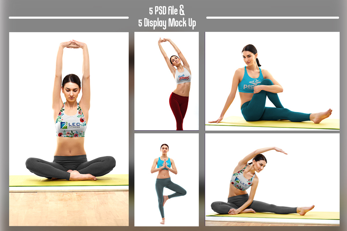 Yoga and Fitness Woman Shirt Mock Up, a Shirt Mockup by Pixel Place (Photo 3 of 4)