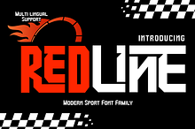 Redline is Sans Serif Sport Font